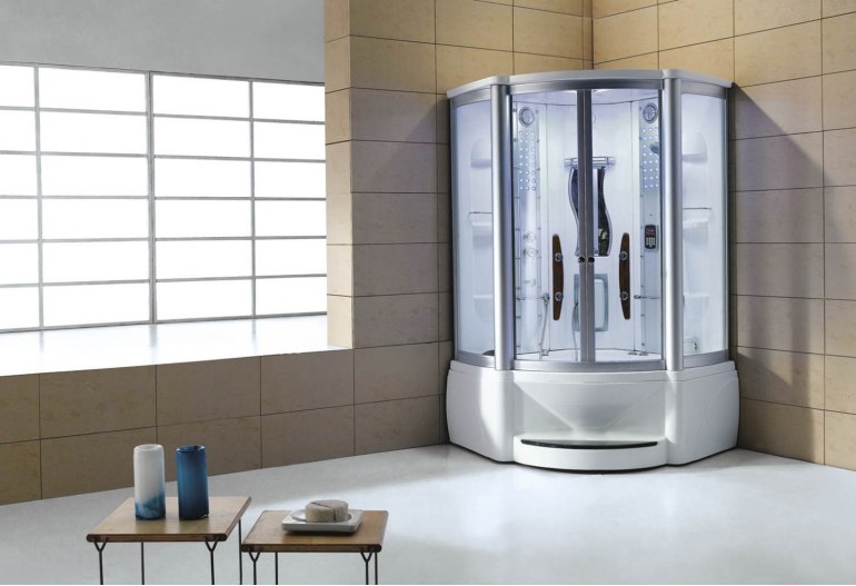 Cabine de douche hydromassante avec hammam et baignoire AT-010A