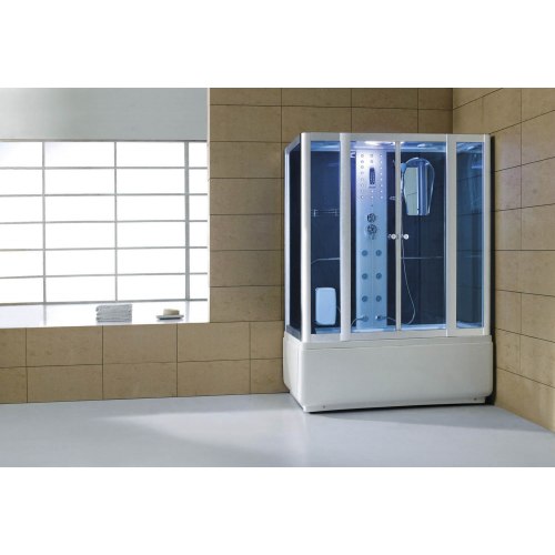 Cabine de douche hydromassante avec hammam et baignoire AT-008B
